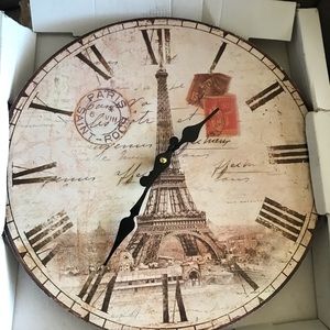 Brand New Paris Theme Wall Clock